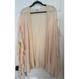 Women's Umgee Beige Ruffle Open Cover S/M